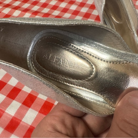 Alfani Giorjah Sliver Metallic Open Toe Pump Size 6.5 - Picture 9 of 13
